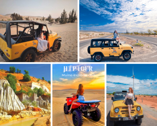Jeep Tour Mũi Né Đi Đồi Cát Bay-Bàu Trắng-Suối Tiên-Làng Chài-Cung Đường Đôi-Quạt Gió 1-4N